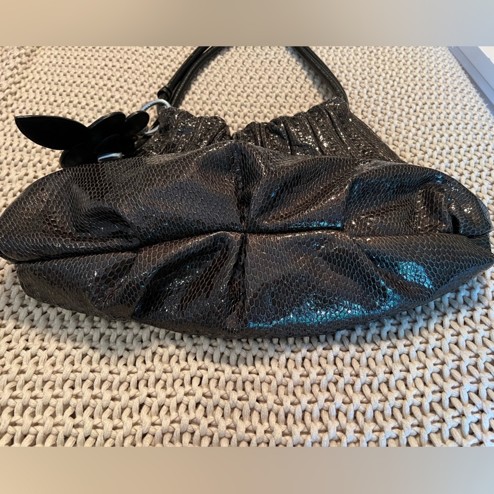 Brighton Breelan Python Snake Embossed Leather Hobo Bag - Picture 15 of 16